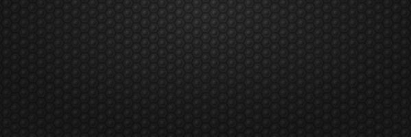 Dark geometric hexagons background. Minimalistic carbon gears with industrial techno pattern and abstract monochrome vector texture