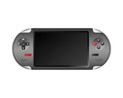 Stylish portable console with red buttons template vector