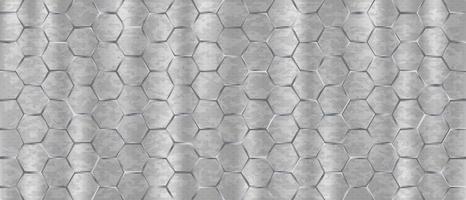 fondo de luz inoxidable grandes hexágonos. luz de fondo monocromo transparente web moderno níquel grandes hexágonos diseño carbono geométrico vector textura futurista.