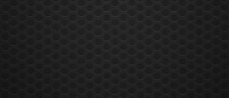 Metal hexagonal black pattern background. Minimalism geometric polygonal grid textured in dark futuristic brutal monochrome vector