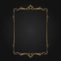 Abstract golden rectangular frame vector