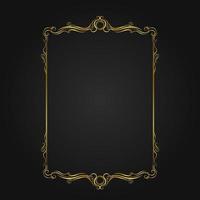 Abstract golden rectangular frame vector