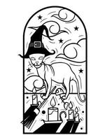 Halloween meow. Perfect for your Halloween design elements. vector