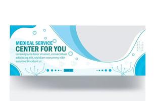 medical service health care banner cover poster thumbnail social media cover template vector