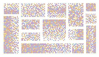 volúmenes de datos coloridos con análisis. bigdata análisis de la información empresarial vector