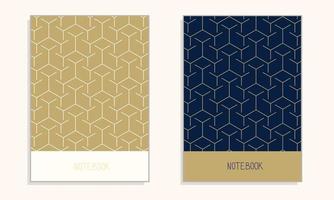 Cover for notebook or annual report with seamless simple background for premium luxury brand vector