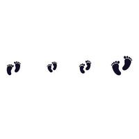 baby foot prints vector