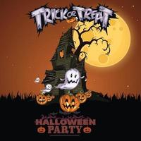 Trick or treat halloween party vector