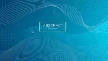 Abstract blue colorful background with place for text and white geometric element. Futuristic colored gradient backdrop wave flowing with wave circle and dots vector