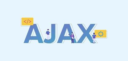 ajax construyendo interfaces para aplicaciones web. desarrollo de tecnologías de código de presentación para mayor comodidad. vector