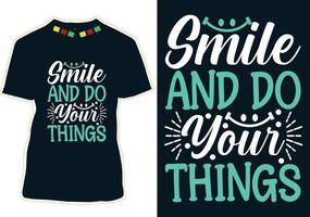 World Smile Day T-shirt Design vector