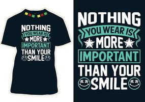 World Smile Day T-shirt Design vector