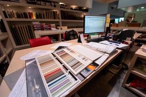 Sweden, 2022 - Architect Interior designer working table photo