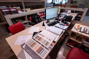 Architect Interior designer working table photo