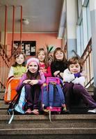 happy children group in school photo