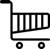 Supermarket Shopping Trolley Vector Icon
