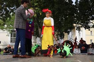 St Petersburg, Russia, 2021 - 9th annual sausage-dog parade in St Petersburg, Russia. The theme of this year is circus. photo