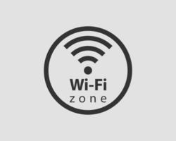Free wi fi icon. Connection zone wifi vector symbol. Radio waves signal.