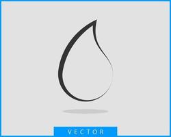 Drop water icon vector isolated design element