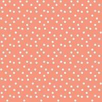 Peach colour background in white dots seamless pattern vector