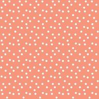 Peach colour background in white dots seamless pattern vector