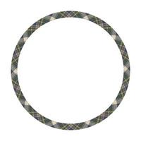 Circle borders and frames vector. Round border pattern geometric vintage frame design. Scottish tartan plaid fabric texture. Template for gift card, collage, scrapbook or photo album and portrait. vector