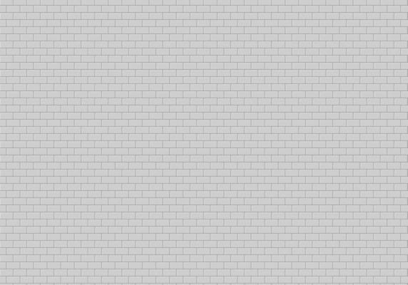 White brick wall background. Gray bricks texture seamless pattern vector.