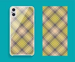 Mobile phone cover design. Template smartphone case vector pattern.