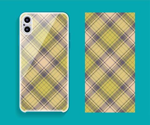 Mobile phone cover design. Template smartphone case vector pattern.