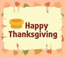 Happy thanksgiving background with pie vector