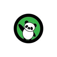 cute panda icon icon vector