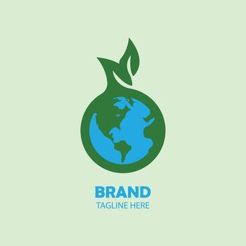 planet earth in the middle of a circle of tree roots with green vector