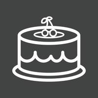 Cake III Line Inverted Icon vector