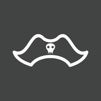 Pirate Hat I Line Inverted Icon vector