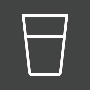 icono de línea de vasos de agua invertida vector