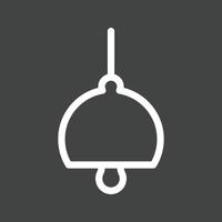 Ceiling Light Line Inverted Icon vector