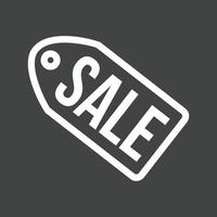 Sale tag Line Inverted Icon vector