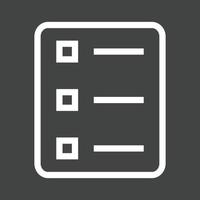 List View Line Inverted Icon vector