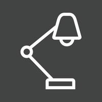 Table Lamp Line Inverted Icon vector