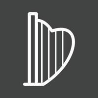 Harp Line Inverted Icon vector