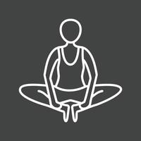 Bound Angle Pose Line Inverted Icon vector