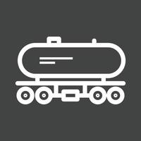 Tank Wagon Line Inverted Icon vector