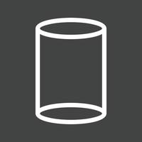 Cylinder Line Inverted Icon vector