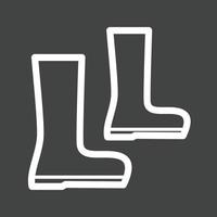 Boots Line Inverted Icon vector