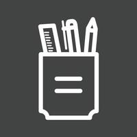 Stationery Line Inverted Icon vector