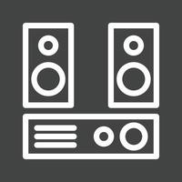 Audio System Line Inverted Icon vector