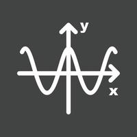 Cosine Graph Line Inverted Icon vector