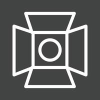 Lights Line Inverted Icon vector