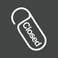 Closed Tag I Line Inverted Icon vector