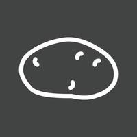 Potato Line Inverted Icon vector